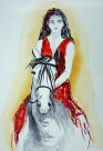 Mädchen mit Pferd